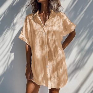 Long Cardigan Multi-color Women's Top Shirt