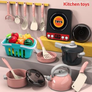 Children's Simulated Kitchenware Playset For Cutting, Cooking, And Making Meals