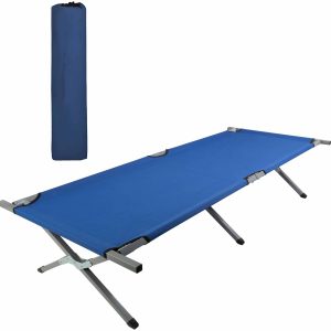 Marching Bed Outdoor Camping Bed, Foldable Lightweight Bed, Portable Camping Bed With Portable Bag, Suitable For Adult Hiking And Hunting Trips Blue