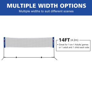 DOUBLE FISH Portable Badminton Net Versatile Portable Badminton Net - Foldable, Standard Size For Indoor & Outdoor Sports - Ideal For Volleyball & Tennis Training