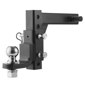 Adjustable Trailer Hitch, Fit 2-Inch Receiver, Trailer Hitch Ball Mount With 2-Inch Ball & Pin, 7500 Lbs Capacity Ball Hitch, 9-Inch Drop, Tow Hitch For Heavy Duty Truck With Carbon Steel, Black