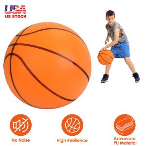 Silent Basketball Foam Bouncing Silent Basketball Uncoated High Density Foam Ball Indoor Low Noise Training Ball