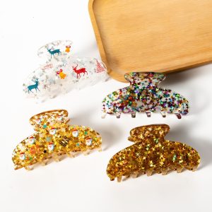 Christmas Decorations Acrylic Hair Clips Headpieces Hairpins
