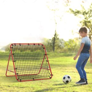 HOMCOM Rebounder Net, Practise Kickback Goal, For Teens, Adults Training - Red