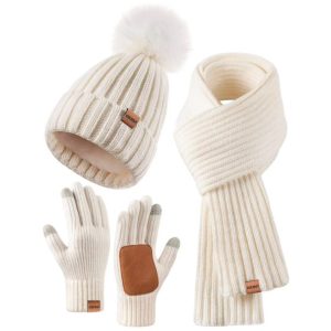 9-color Men's And Women's Knitted Hat Scarf Gloves