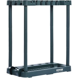 Garden Tool Organizer, 10 Slots, Yard Tool Tower Rack For Garage Organization And Storage, Hold Long-Handled Tool/Rake/Broom/Shovel, PP Garden Tool Stand Holder Organizer For Yard, Shed, Outdoor