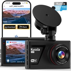 Dash Cam Front WiFi APP Control 1080P With 32GB Card Night Vision Loop Recording Angle WDR G Sensor Parking Mode