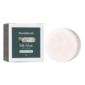 West&Month Silk Glow Plus Bleach Soap, Brightening Cleansing Moisturizing Bath Soap