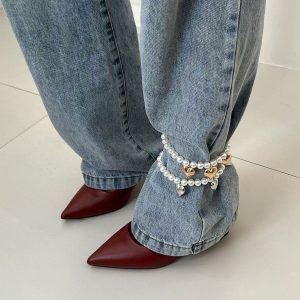 Accessories Ins-style Pearl Beaded Jeans Chain