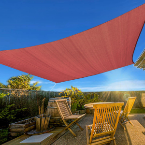 7'X13' Rust Red HDPE Sunshade Sail