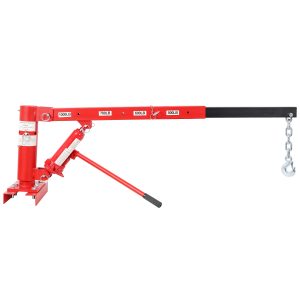 10 0 0lbs Capacity Pickup Truck Extra Hoist Lift Load Jib Crane,Extension Lock Position Swivel Base Mounted,Red