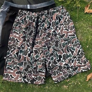 Men's Loose-Fit Beach Shorts With Digital Camouflage Print