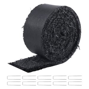 Rubber Mulch For Landscaping, Recycled Rubber Mulch Mat 120 X 4.5 In, Permanent Rubber Pathway, Natural-Looking Black Mulch Garden Edging Border For Plants, Vegetables & Flower Garden Barrier