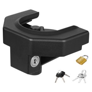 Trailer Hitch Lock Kit, Compatible With 2-5/16 In Couplers, Heavy-Duty Anti-Theft Trailer Ball Lock With 3 Keys & Padlock, Prying-Resistant & Impact-Resistant, Fits For RVs, Boats, Trailers