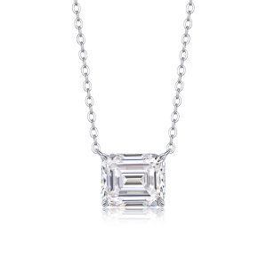 The Mirage In The Mirror - A Fashionable And Trendy Necklace Pendant Set With Top-quality Moissanite S925 Silver And Platinum Plating Can Be Tested With A Diamond Pen