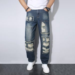 Men's Straight Wrinkle-resistant Loose Casual Jeans