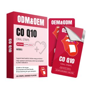 OEM ODM CoQ10 Fast Dissolving Oral Strips Convenient On The Go Supplement For Cellular Energy And Vitality