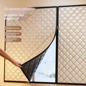Windproof, Warm, Graphene Curtainsblackout, Cold-proof, And Sound-insulating