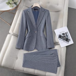 Gray, Heat-applied Rhinestone, Sophisticated And Polished Women's Blazer