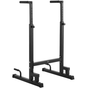 Dip Bar, 500 Lbs Capacity, Heave Duty Dip Stand Station With Adjustable Height, Fitness Workout Dip Bar Station Stabilizer Parallette Push Up Stand, Parallel Bars For Strength Training Home Gym
