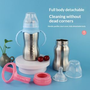 Baby Newborn Drinking Water Wide Mouth With Detachable Handle Bottle