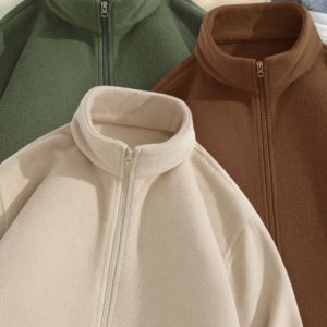 Autumnwinter Casual Thickened Double-sided Fleece Jacket