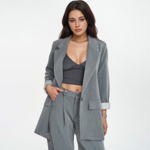 Autumn And Winter Women's Casual Long-sleeve Lapel Blazer Suit