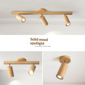 Modern Minimalist Log Style Spotlight Living Room Lamp Bedroom