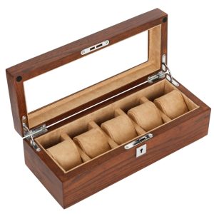 Solid Wood Skylight Watch Box Five-piece Mechanical Watch Display And Storage