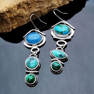 European And American Popular Retro Turquoise Earrings For Women