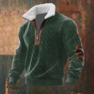 New Men's Casual Long-sleeve Hoodie With A Stand-up Collar And Zipper