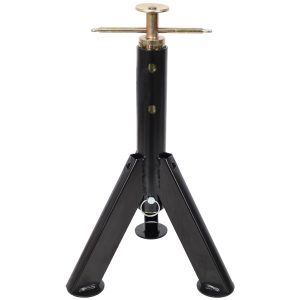 RV Adjustable Telescoping Stabilizer Jack Stand, Supports Stabilizer Jacks,16 To 30 Inches Adjustabe Height,6,000 Pound Capacity,Black Color, 2PACK