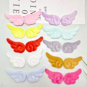 Cute Double-sided Plush Angel Wings DIY Accessories Hair Clips Barrettes Cake Toppers Toy Decoration Materials