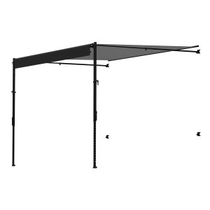 Manual RV Awning Complete Kit, 20' Retractable Awning With Aluminum Alloy Frame, Outdoor Trailer Awning, Fit For Most RVs(Black Fade)