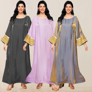 Golden Luxury Middle Eastern Arabic Dress