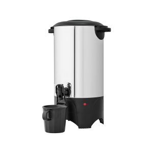 Commercial Coffee Urn, 40 Cup 6 L Hot Beverage Dispenser With Dripless Faucet, Quick-Brewing Commercial Coffee Maker, With Stainless Steel Liner, For Catering, Business, Church & Restaurant