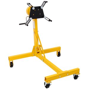 Folding Engine Stand,Geared Rotating Head,360 Degree Adjustable Mounting Head,Yellow Color