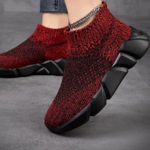 Cold-bonded Plus-size Sock Shoes Women's Thick-soled Casual Shoes