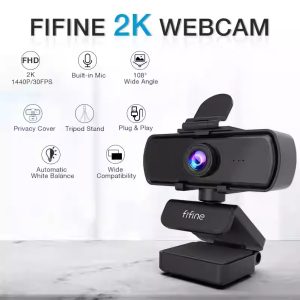 1440p Full HD PC Webcam With Microphone Tripod
