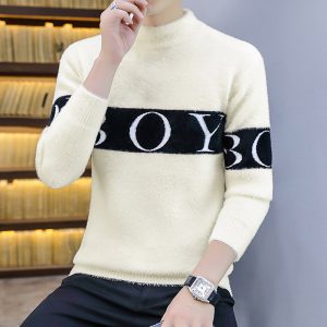 Men's Korean-style Trendy Loose-fitting Fleece-lined Thickened Sweater