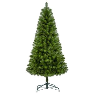 7-foot Unlit Artificial Christmas Tree With 775 Tips, All PVC Branches, Classic Green Holiday Tree With Sturdy Metal Frame, For Indoor Home Decoration.
