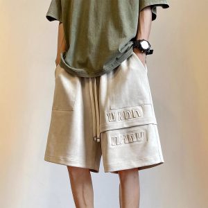 Heavyweight Casual Capri-length Suede Shorts