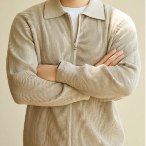 Men's Knitted Cardigan outerwear With Collar