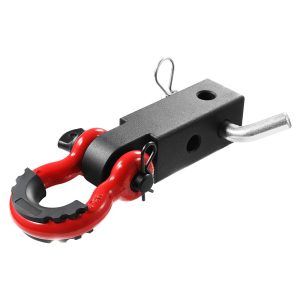 Shackle Hitch Receiver 2", 66000 Lbs Breaking Strength, D Ring Shackle With Trailer Hitch Lock Pin, Heavy Duty Towing Accessories For Trucks, Jeeps, Off-Road Vehicle Recovery, Aluminum Alloy