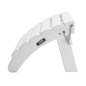 Adirondack Ottoman, 17.7L X 19.7W X 13.8H Inch HDPE Plastic Folding Adirondack Ottoman, Weather-Resistant Foot Rest For Adirondack Chair, Widely Used For Outside Porch Pool Lawn Backyard, White