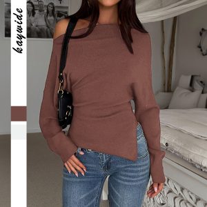 European And American-style Elegant And Sophisticated Turtleneck Sweater For Women