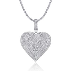 Telepathy - A Fashionable And Trendy Necklace Pendant Set With Top-quality Moissanite S925 In Silver And Platinum Plating Can Be Tested With A Diamond Pen