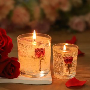 Flower Gold-leaf Jelly Wax Aromatherapy Candle