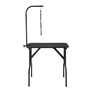 Pet Grooming Table Arm With Clamp, 808 X 460 Mm Dog Grooming Station, Foldable Pets Grooming Stand For Medium And Small Dogs, Free No Sit Haunch Holder With Grooming Loop, Bearing 99.8kg