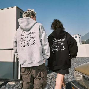 Zip-up High-street Hoodie Trendy Unisex Brand Hooded Cardigan Couples Wear